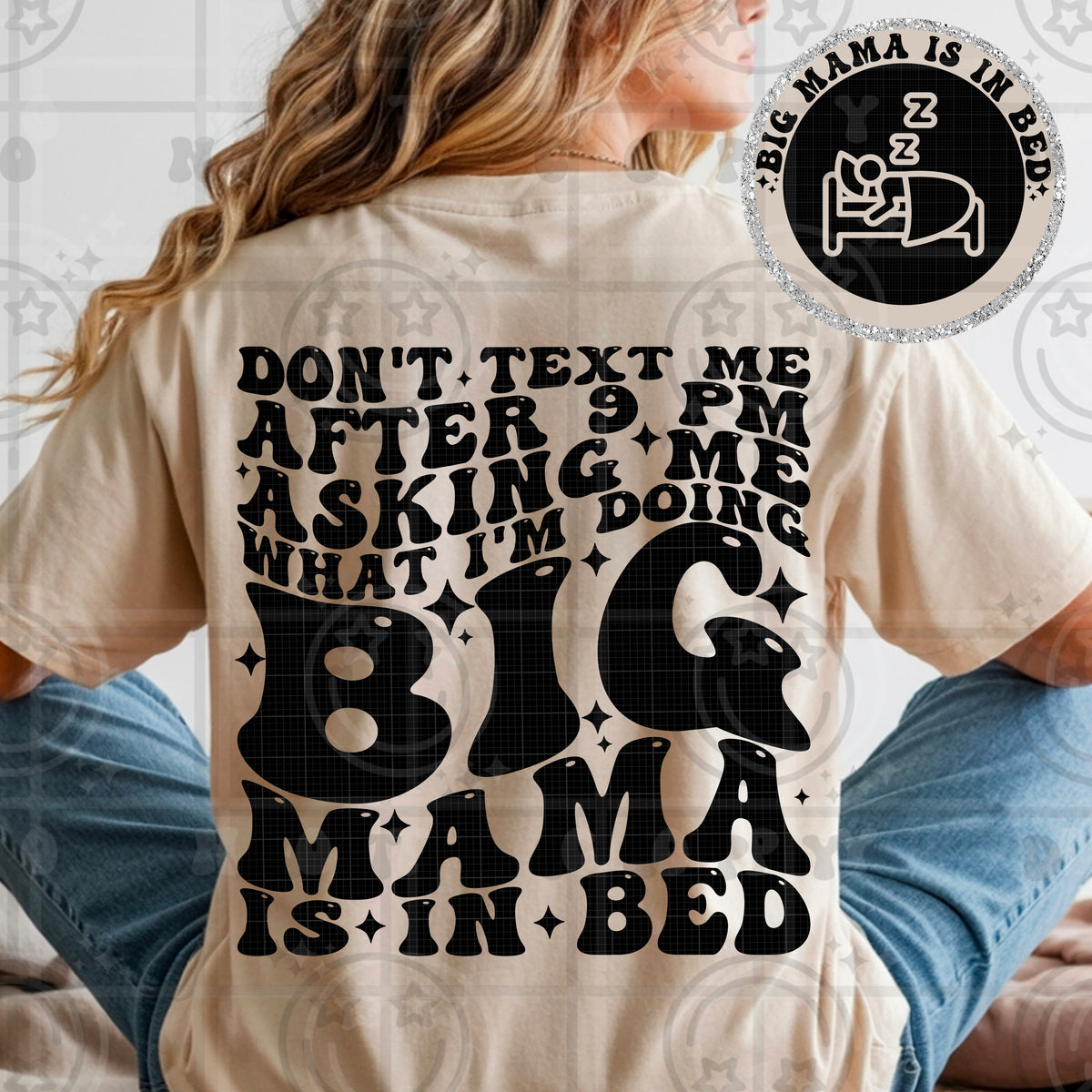 Don't text me after 9pm (POCKET ONLY) (HW) DTF Transfer