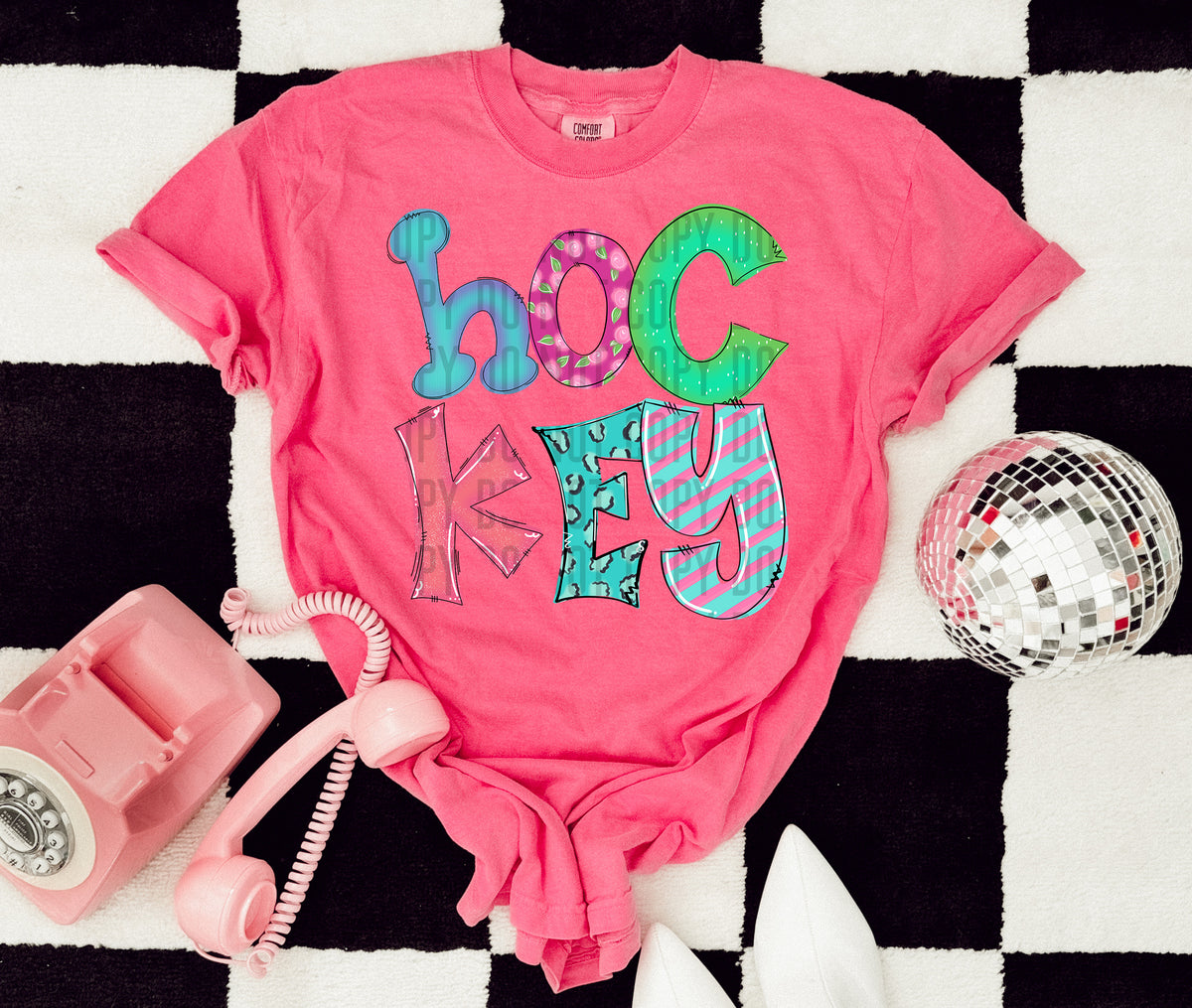 Doodle Hockey 71452 DTF transfer