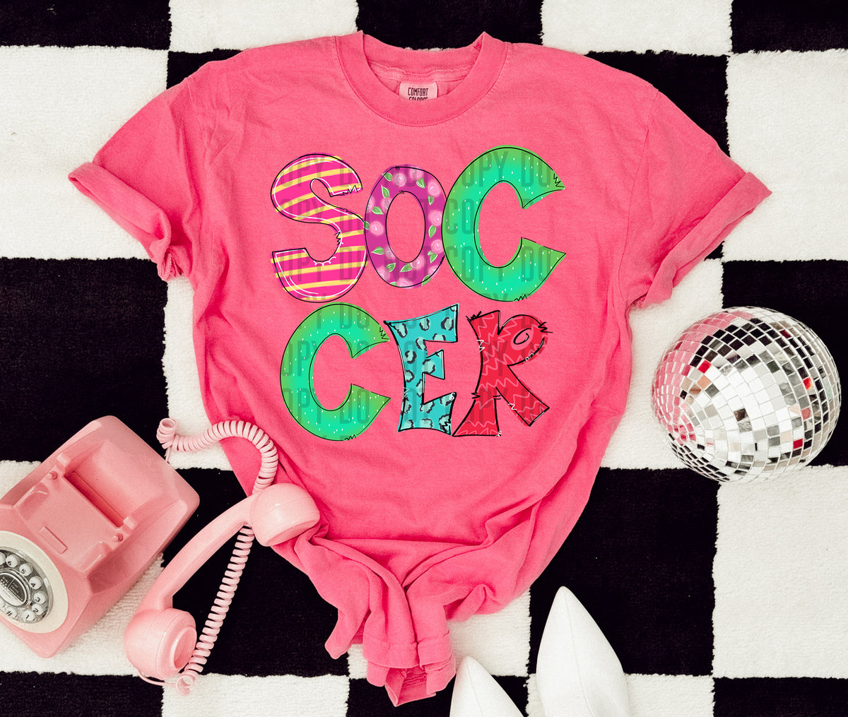 Doodle Soccer 71456 DTF transfer