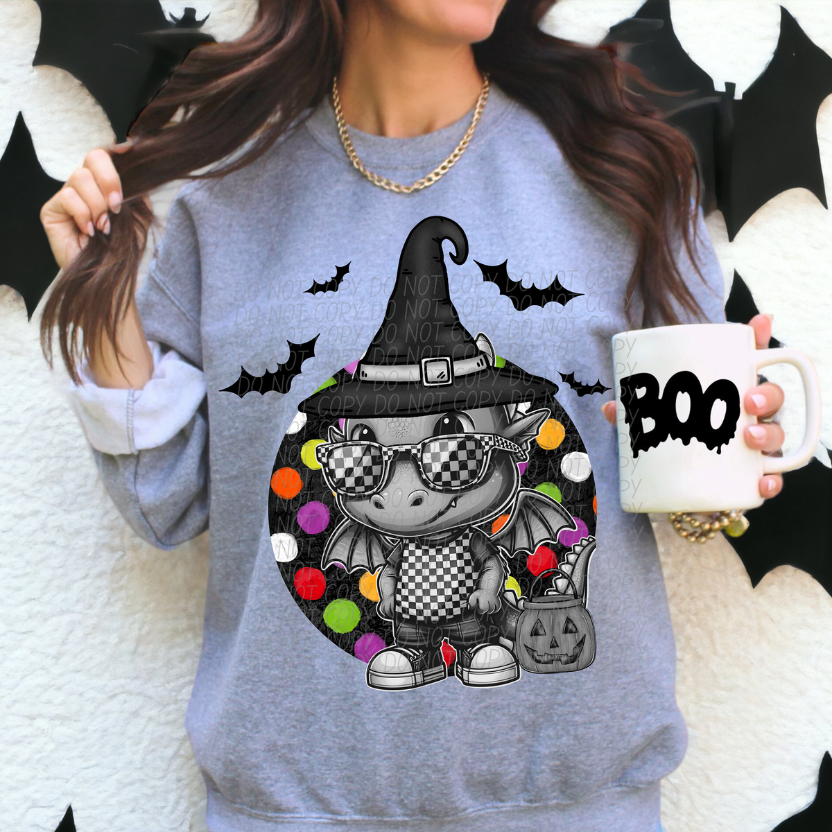 Dragon Checkered Polka 59748 DTF Transfer