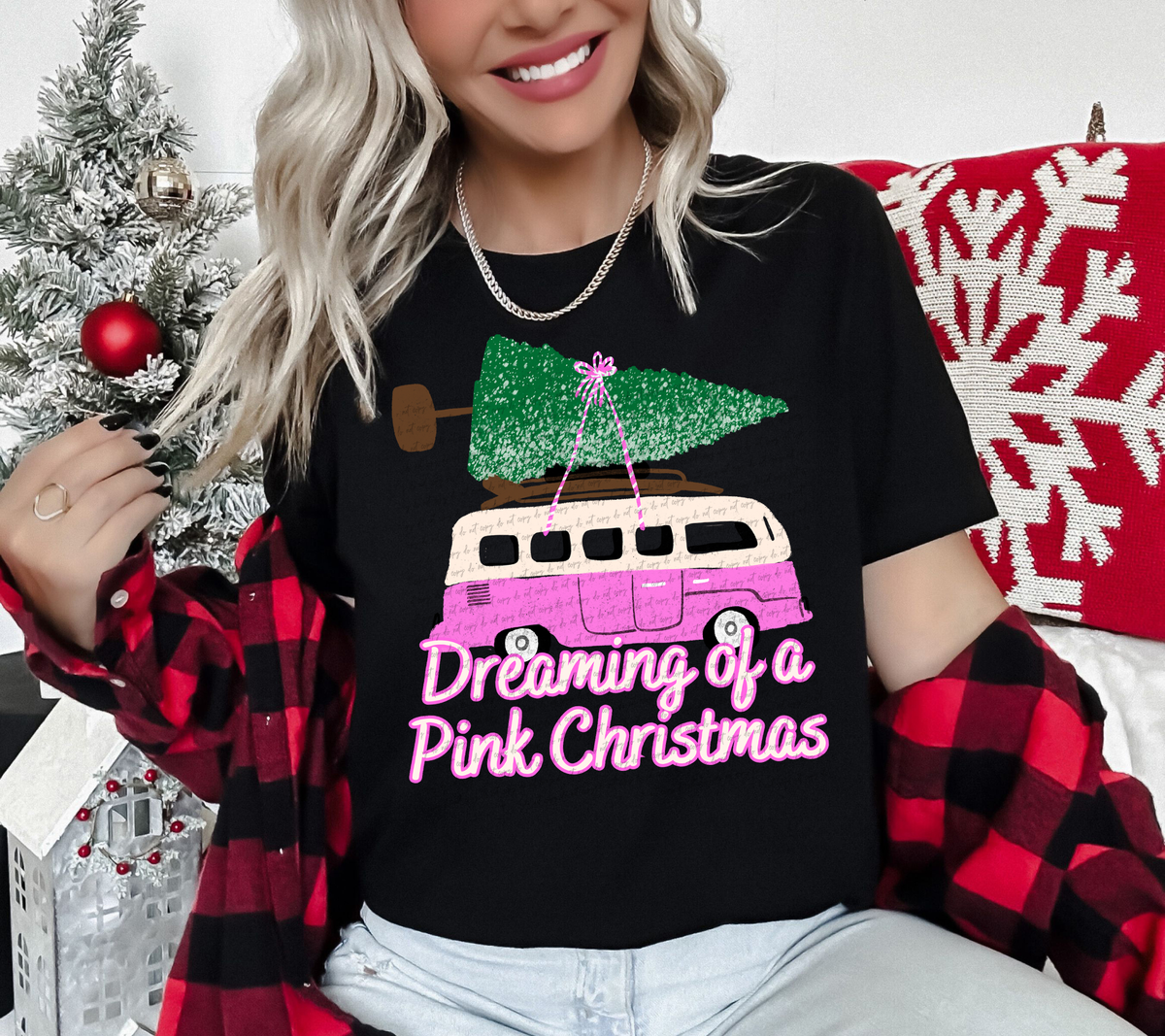 Dreaming Of A Pink Christmas 54207 DTF transfer