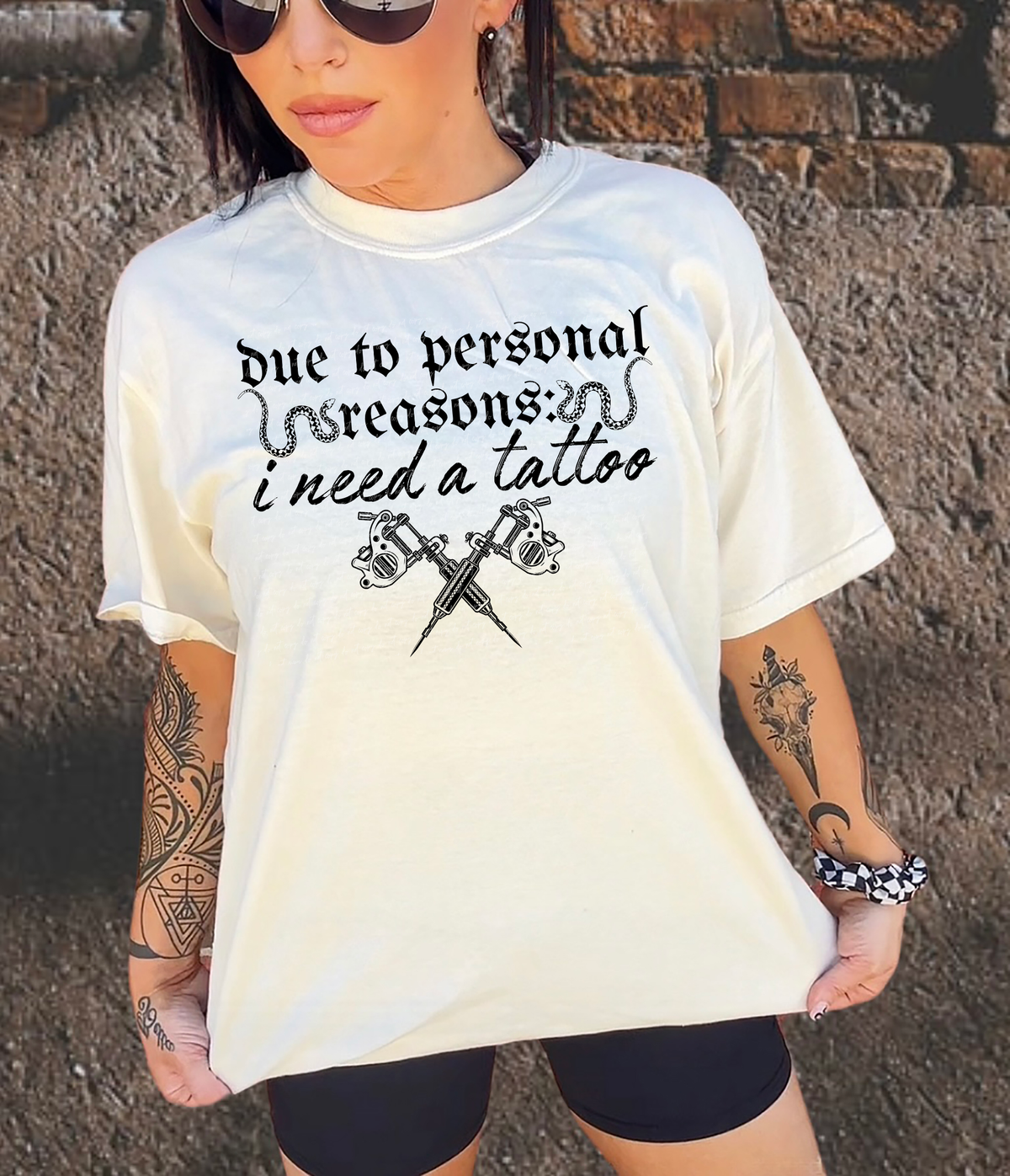 Due To Personal Reasons I Need A Tattoo Black 81991 DTF Transfer
