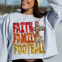 Faith family football sequin 17725 DTF TRANSFER