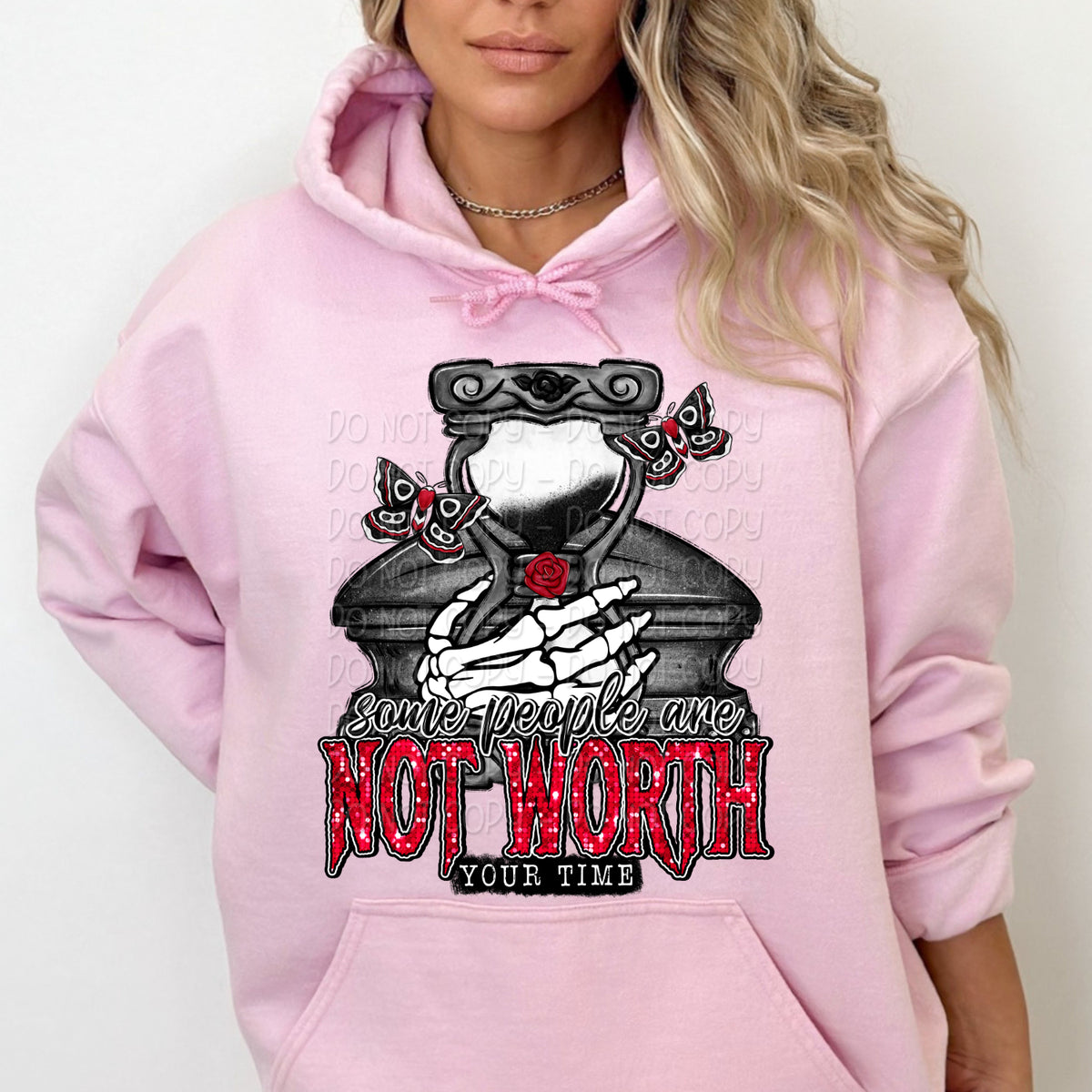 some people are not worth your time hand holding hourglass 17729 DTF TRANSFER