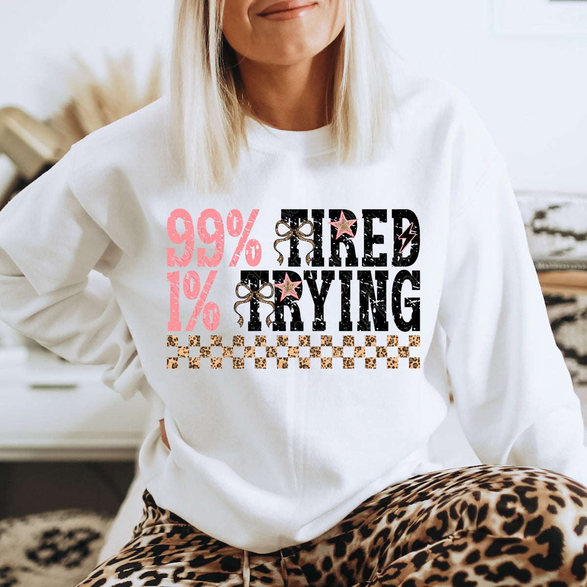 99% tired BLACK (DWS) DTF Transfer