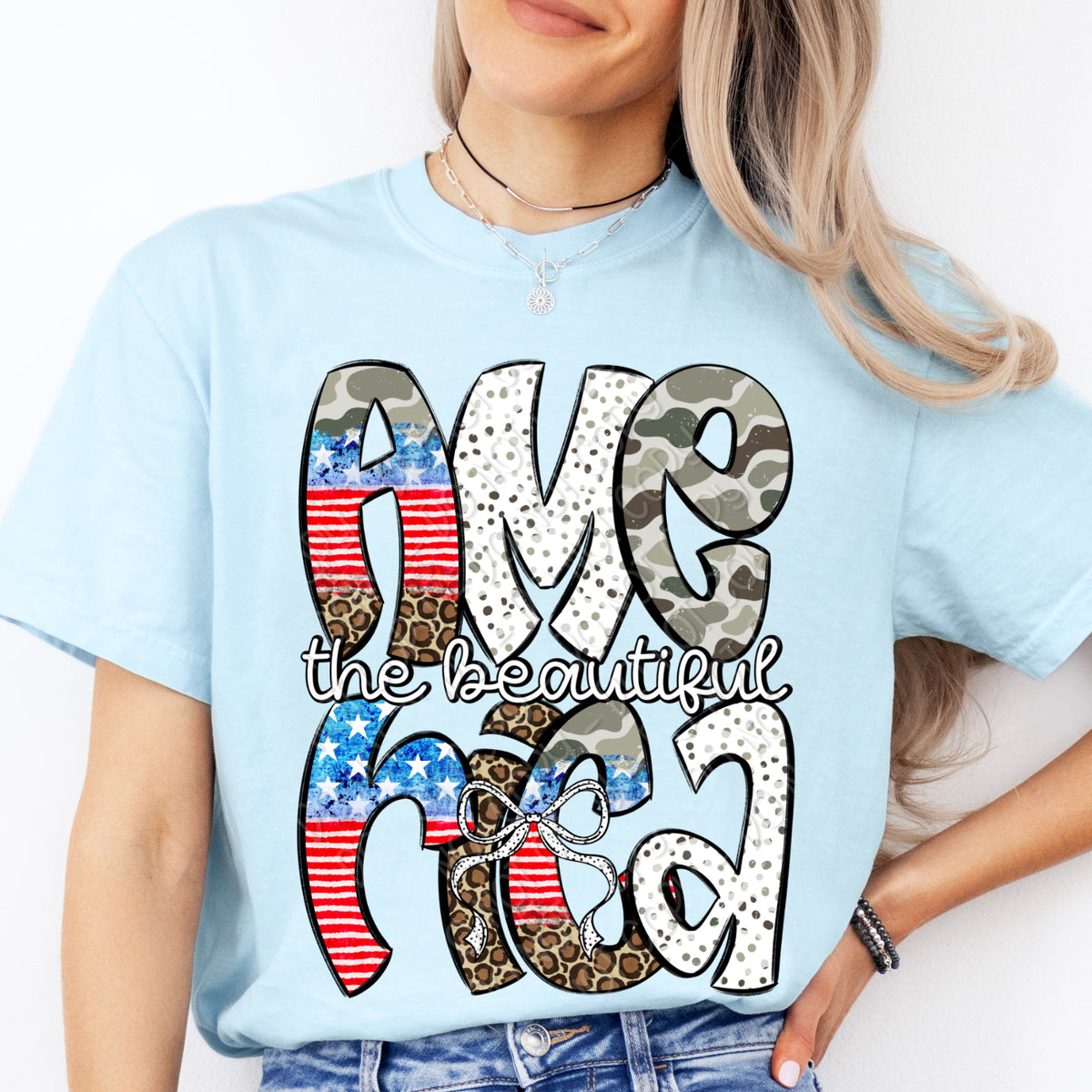 America leopard and camo (DWS) Sunday Special DTF transfer