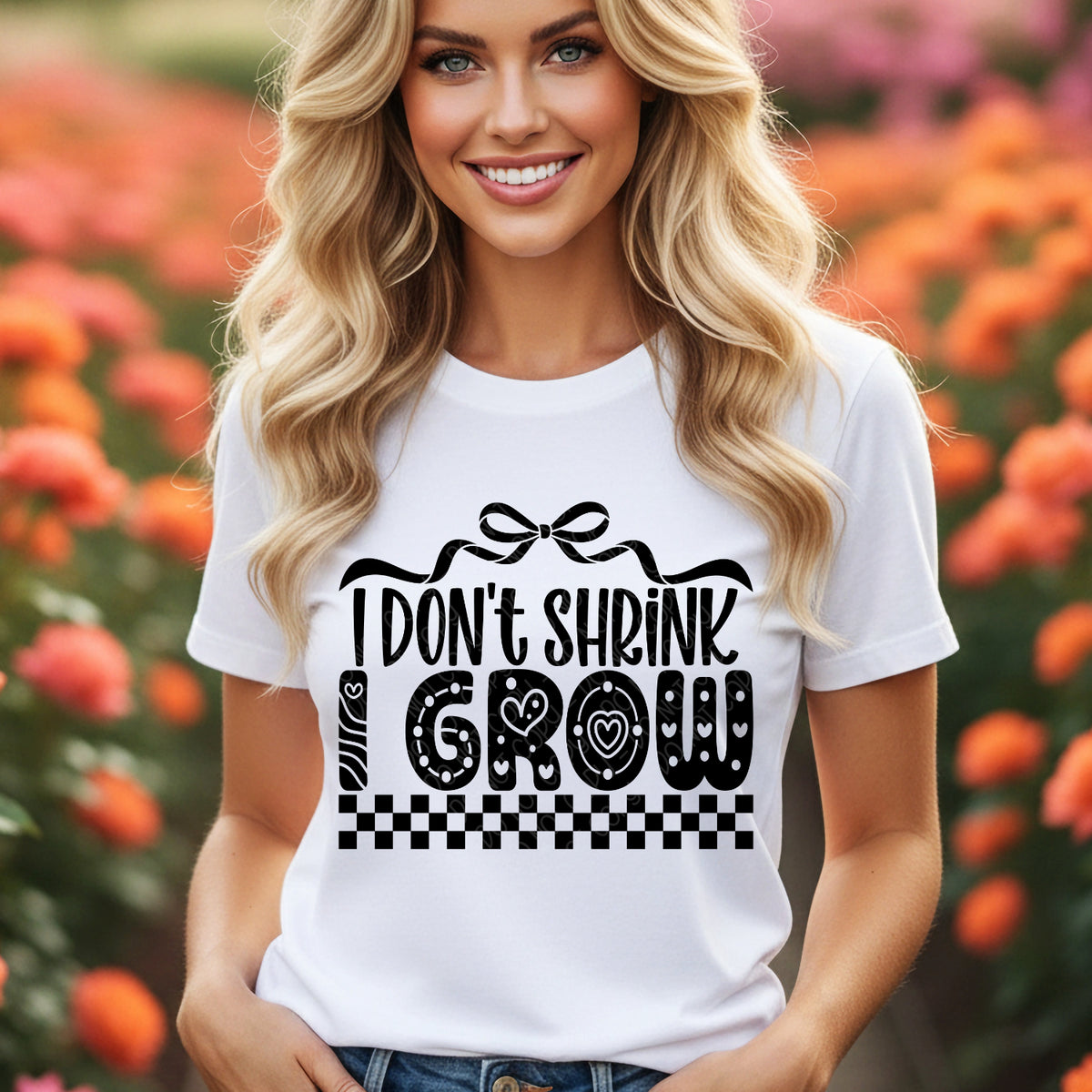 I don't shrink I grow (black) (DWS) DTF Transfer