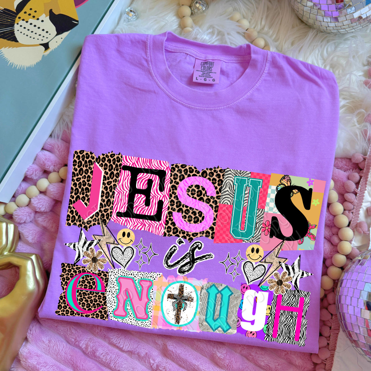 Jesus is enough magazine font (DWS) DTF Transfer