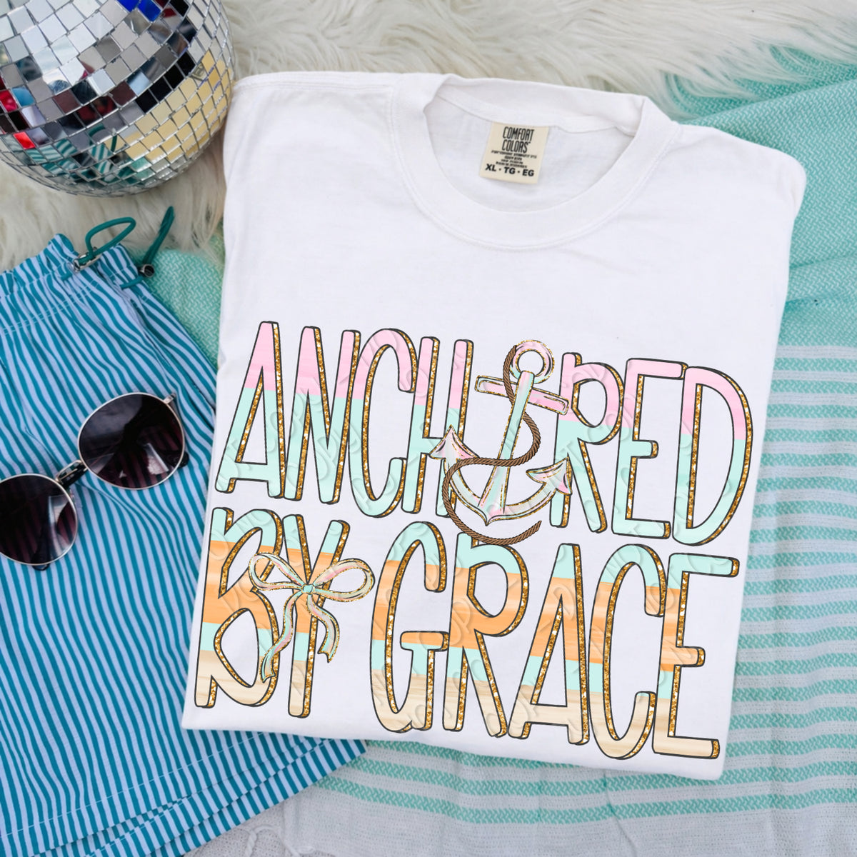 Anchored by grace (DWS) DTF Transfer