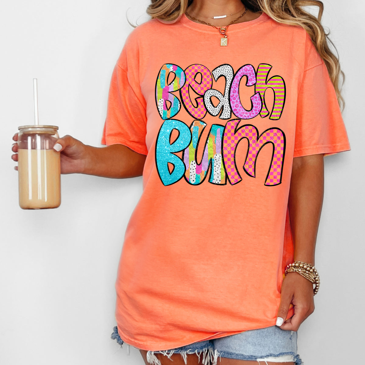 Beach Bum doodle filled (DWS) DTF Transfer