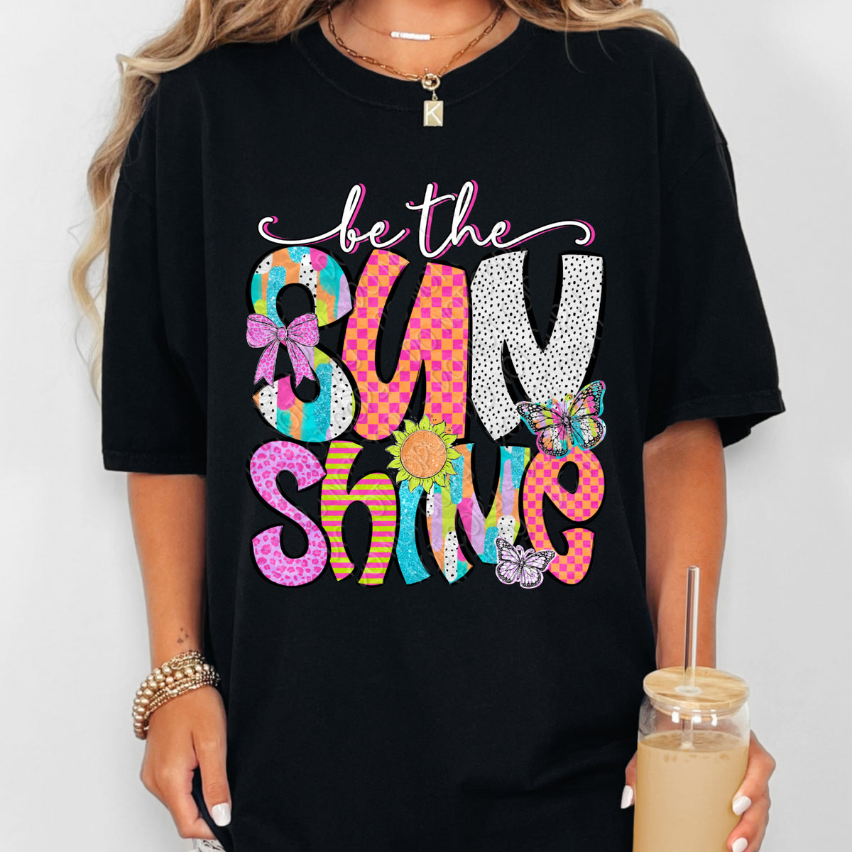 Be the sunshine purple bow (DWS) DTF Transfer