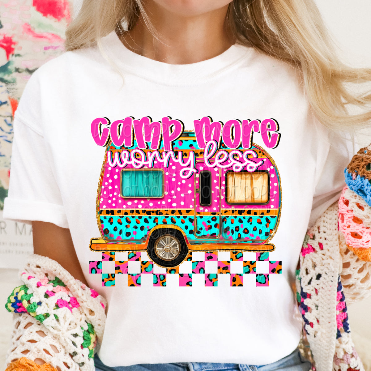Camp more worry less 103490 DTF transfer