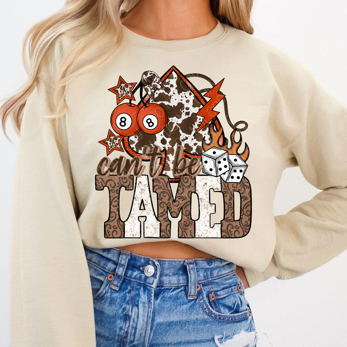 Can't be tamed western (DWS) DTF Transfer