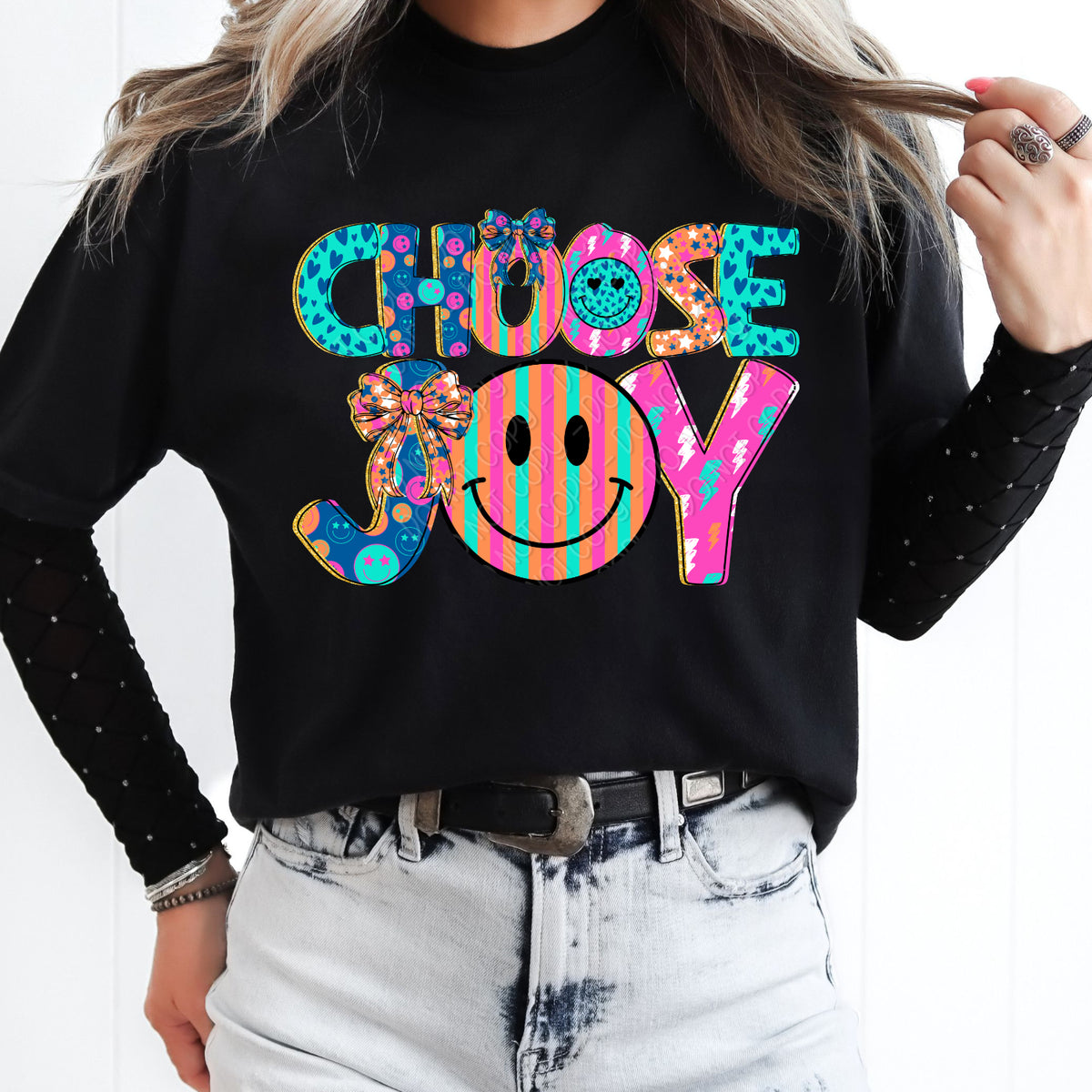 Choose joy happy face (DWS) DTF Transfer
