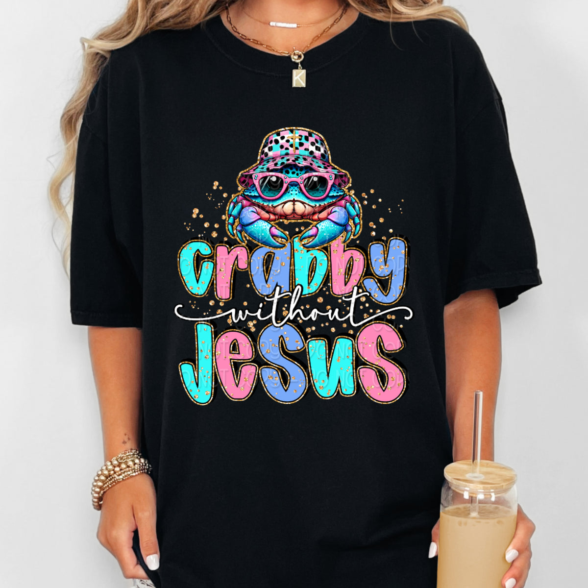 Crabby without jesus 103501 DTF transfer