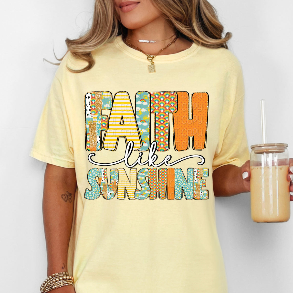 Faith like sunshine 103493 DTF transfer
