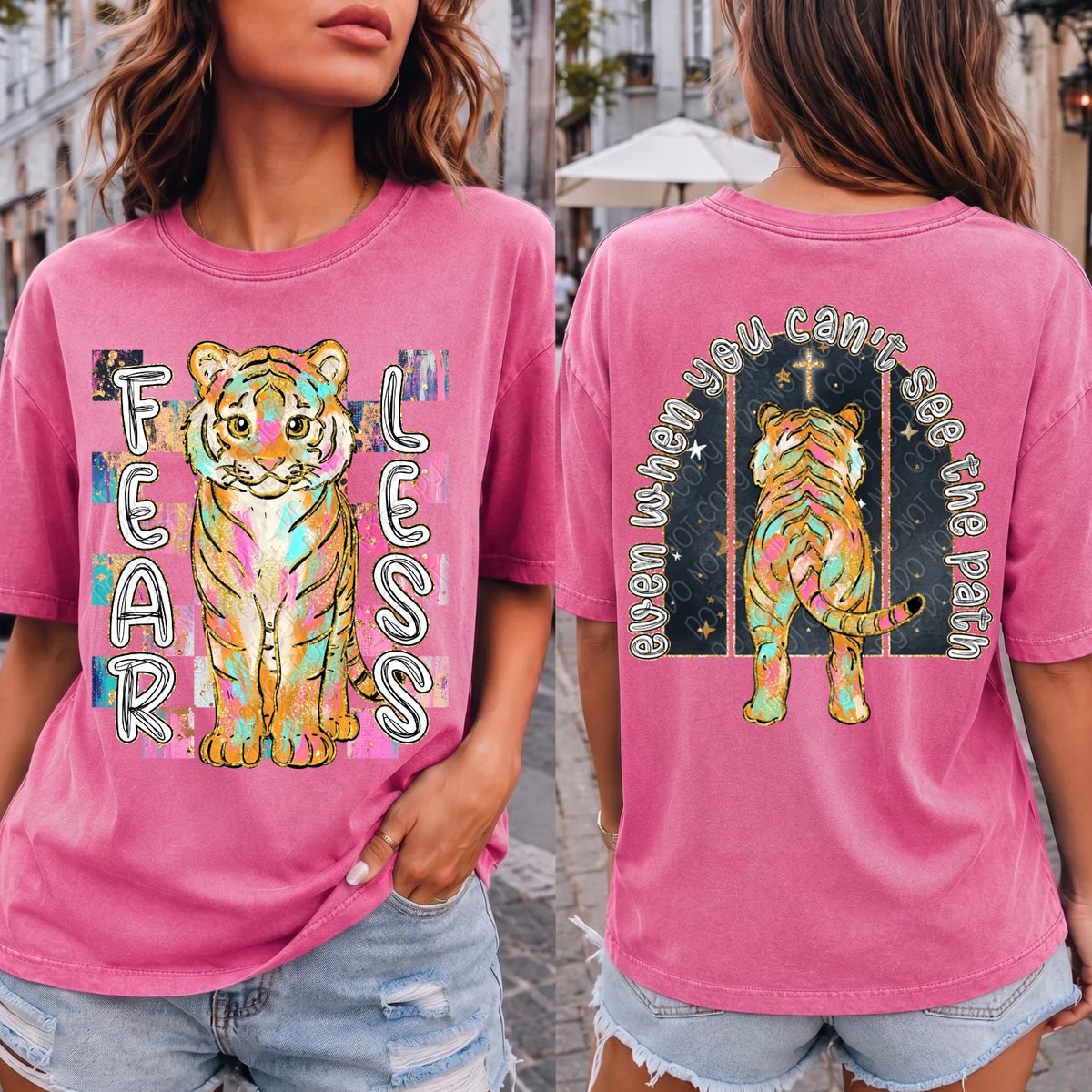 Fearless tiger FRONT ONLY (DWS) DTF Transfer