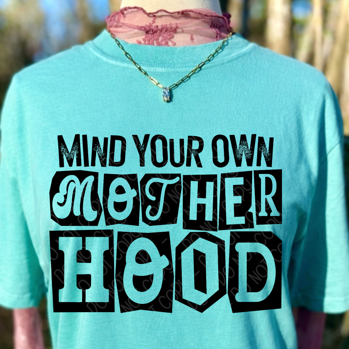 Mind your own motherhood blocks BLACK (DWS) DTF Transfer