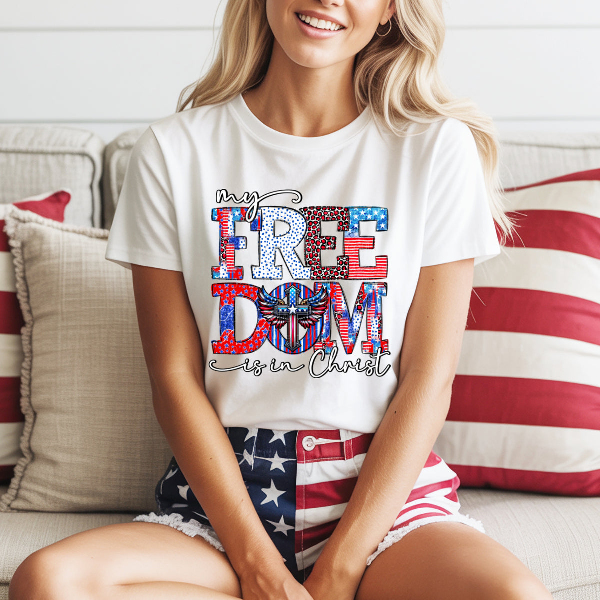 My freedom is in christ 103498 DTF transfer