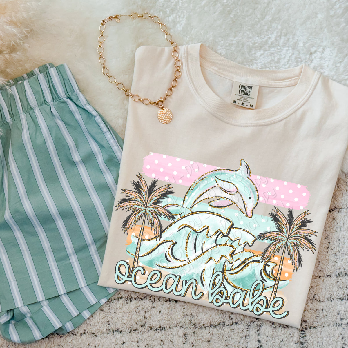 Ocean babe dolphin (DWS) DTF Transfer