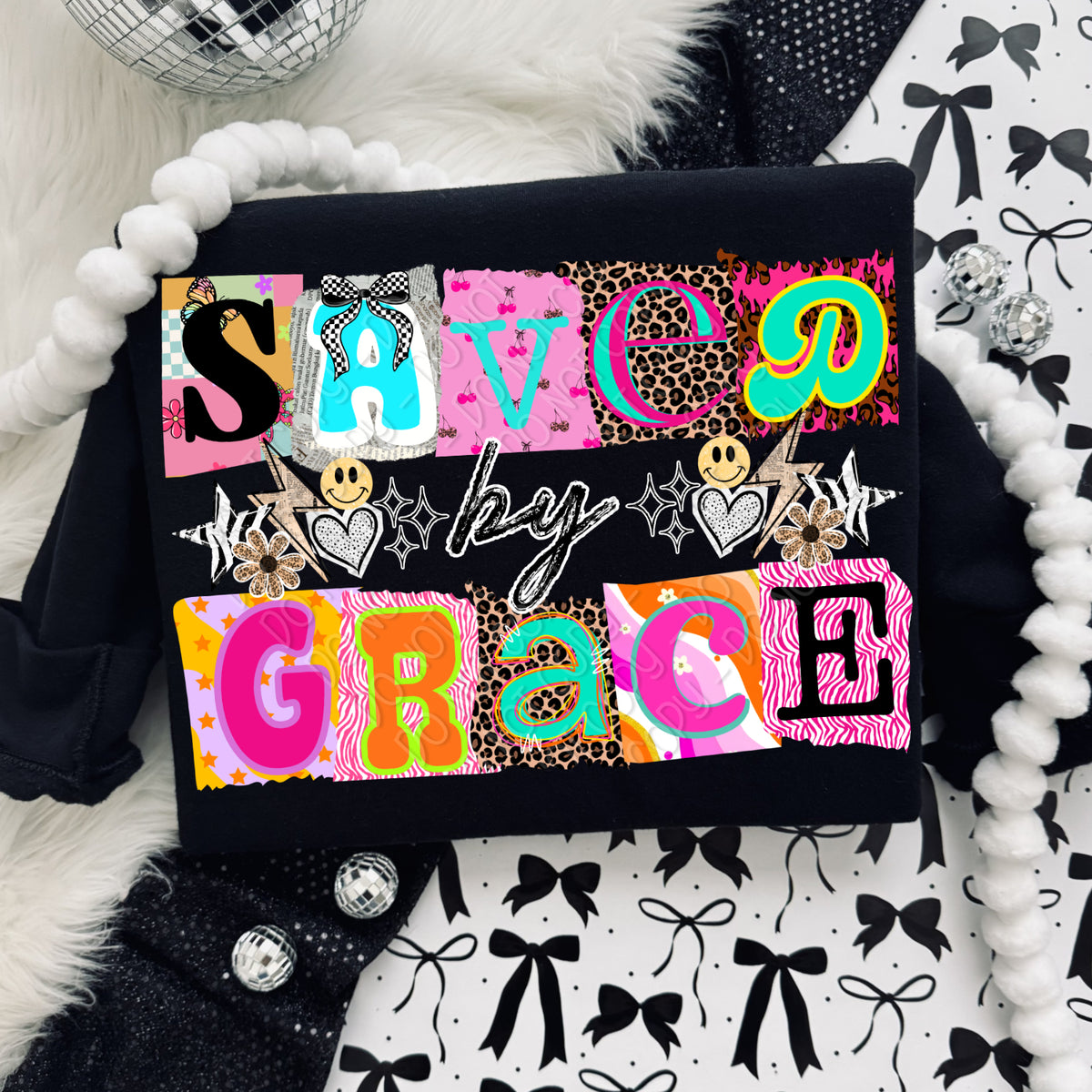 Saved by grace magazine font (DWS) DTF Transfer