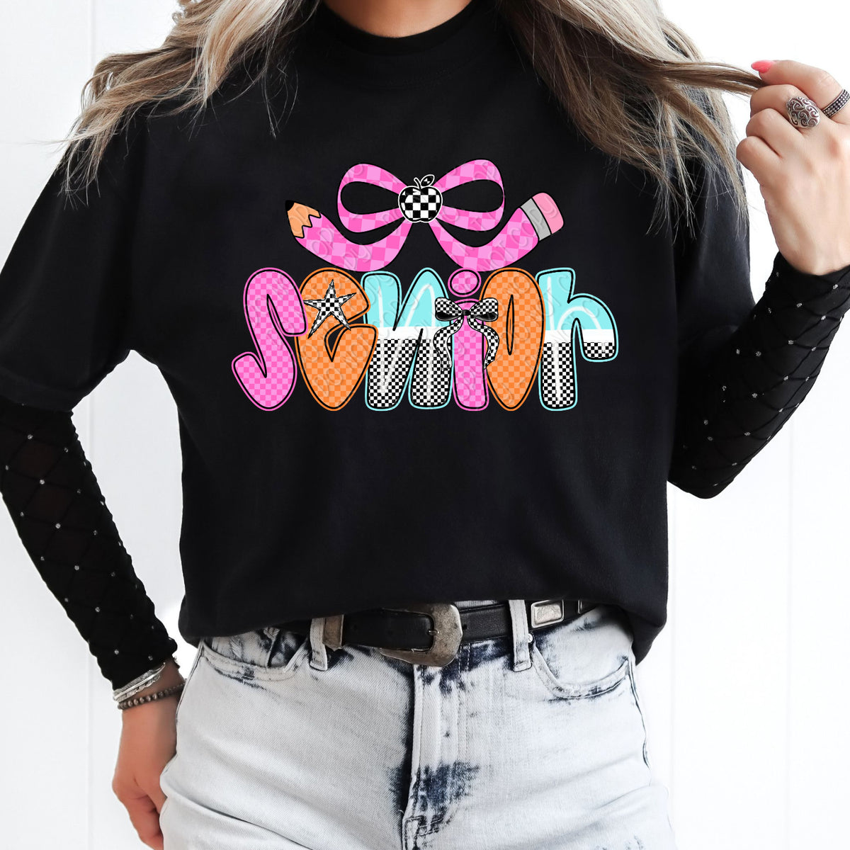 Senior PINK bow (DWS) DTF Transfer