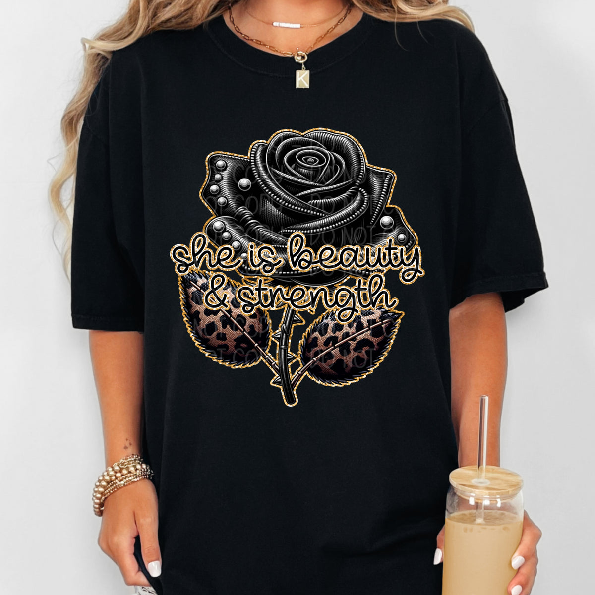 She is beauty & strength 103500 DTF transfer