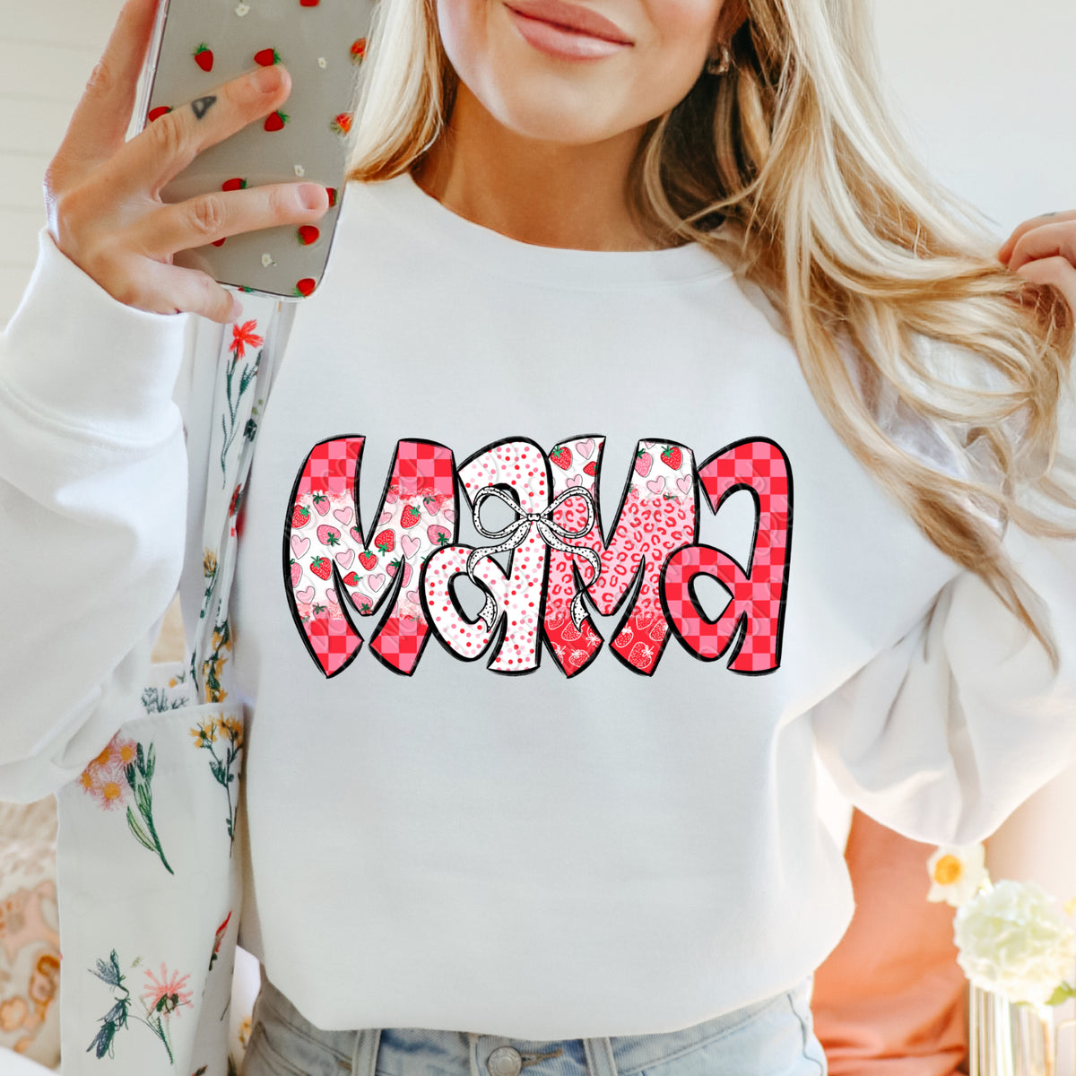 Mama strawberries (DWS) DTF Transfer