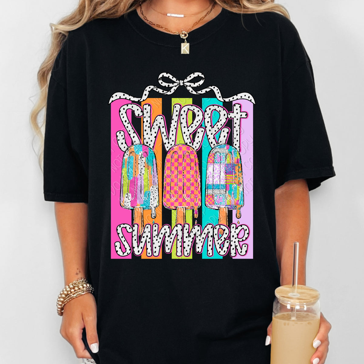 Sweet summer multicolored strips (DWS) DTF Transfer