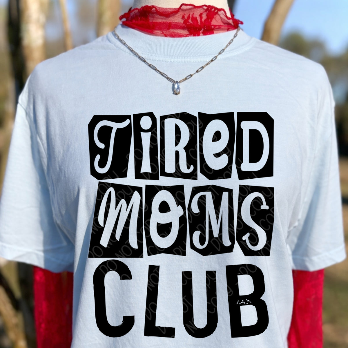 Tired moms club blocks BLACK (DWS) DTF Transfer