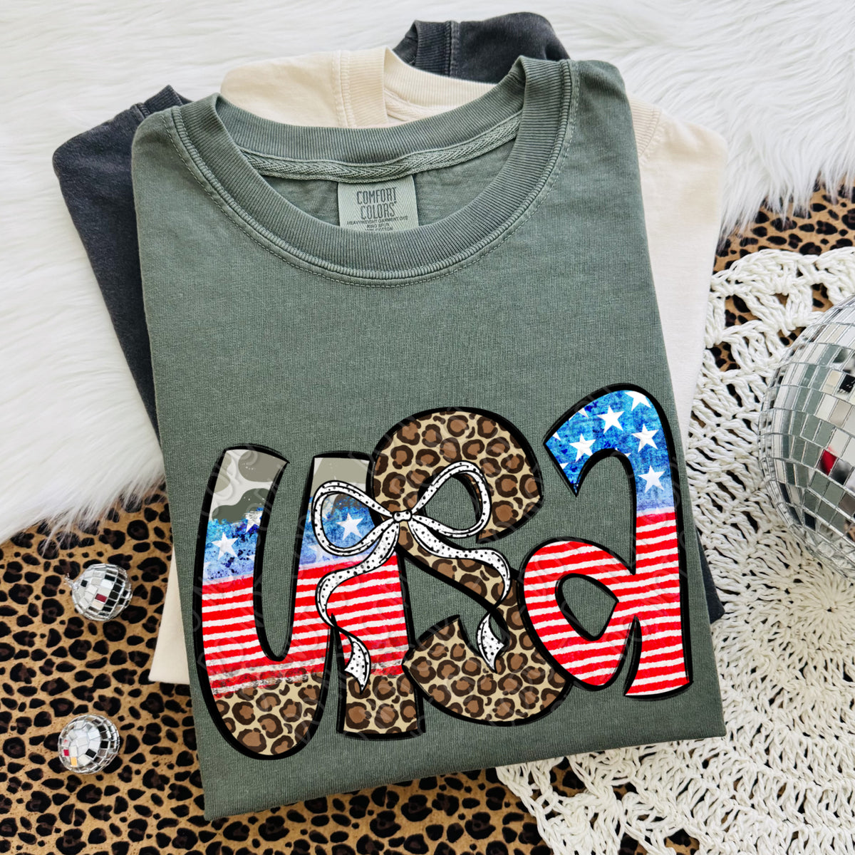 USA camo and leopard (DWS) DTF Transfer