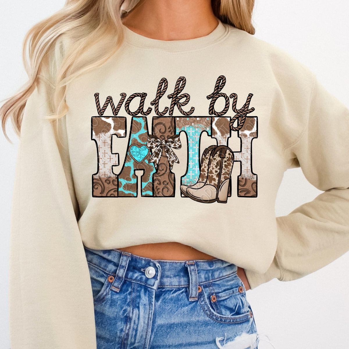 Walk by faith western (DWS) DTF Transfer