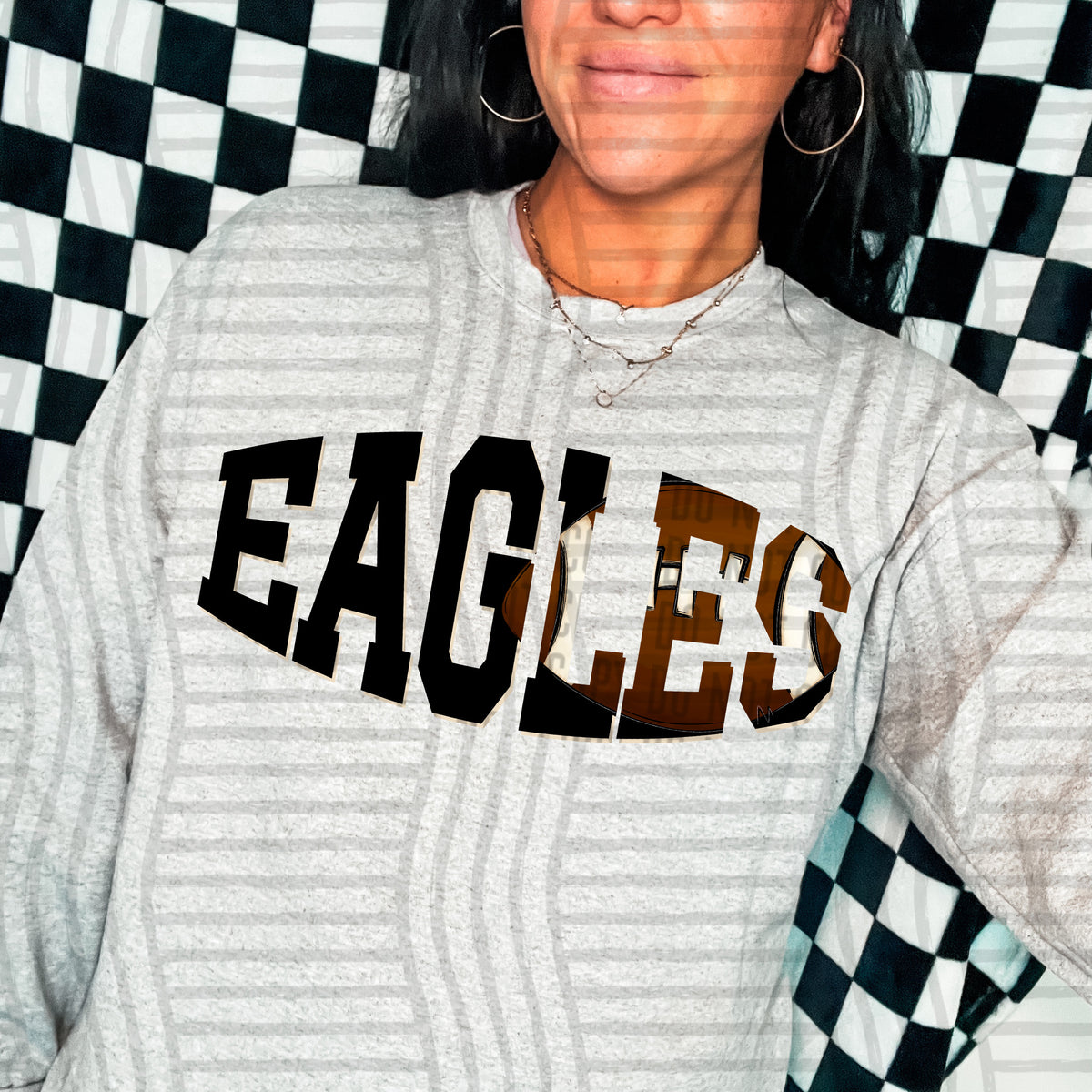 Eagles varsity clipped football (Caplinger) DTF transfer