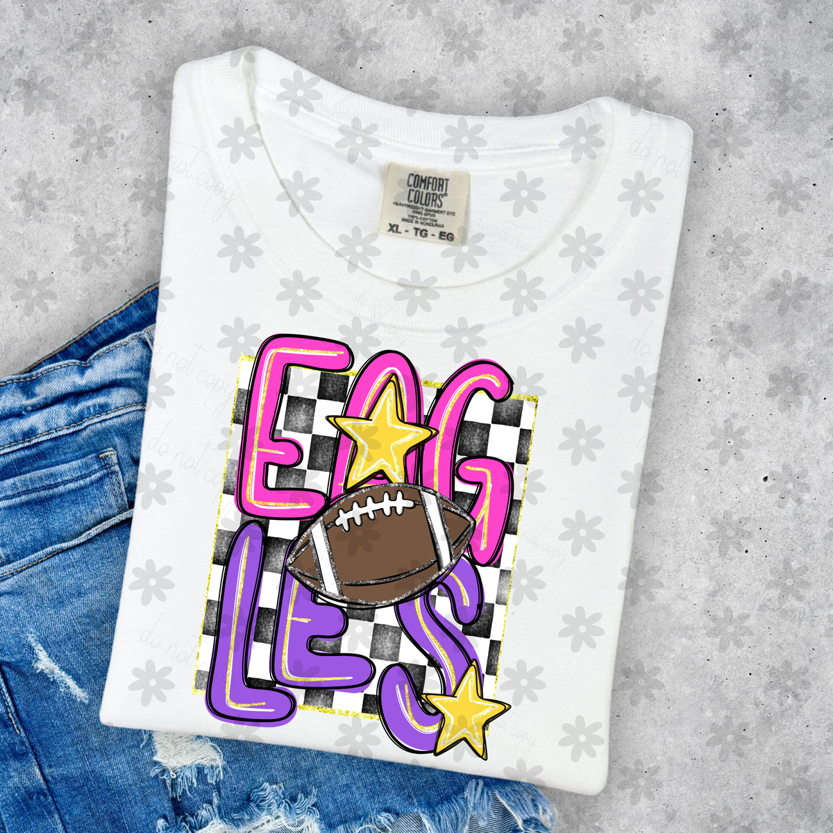 Eagles Doodle Mascot (Dyed) DTF Transfer
