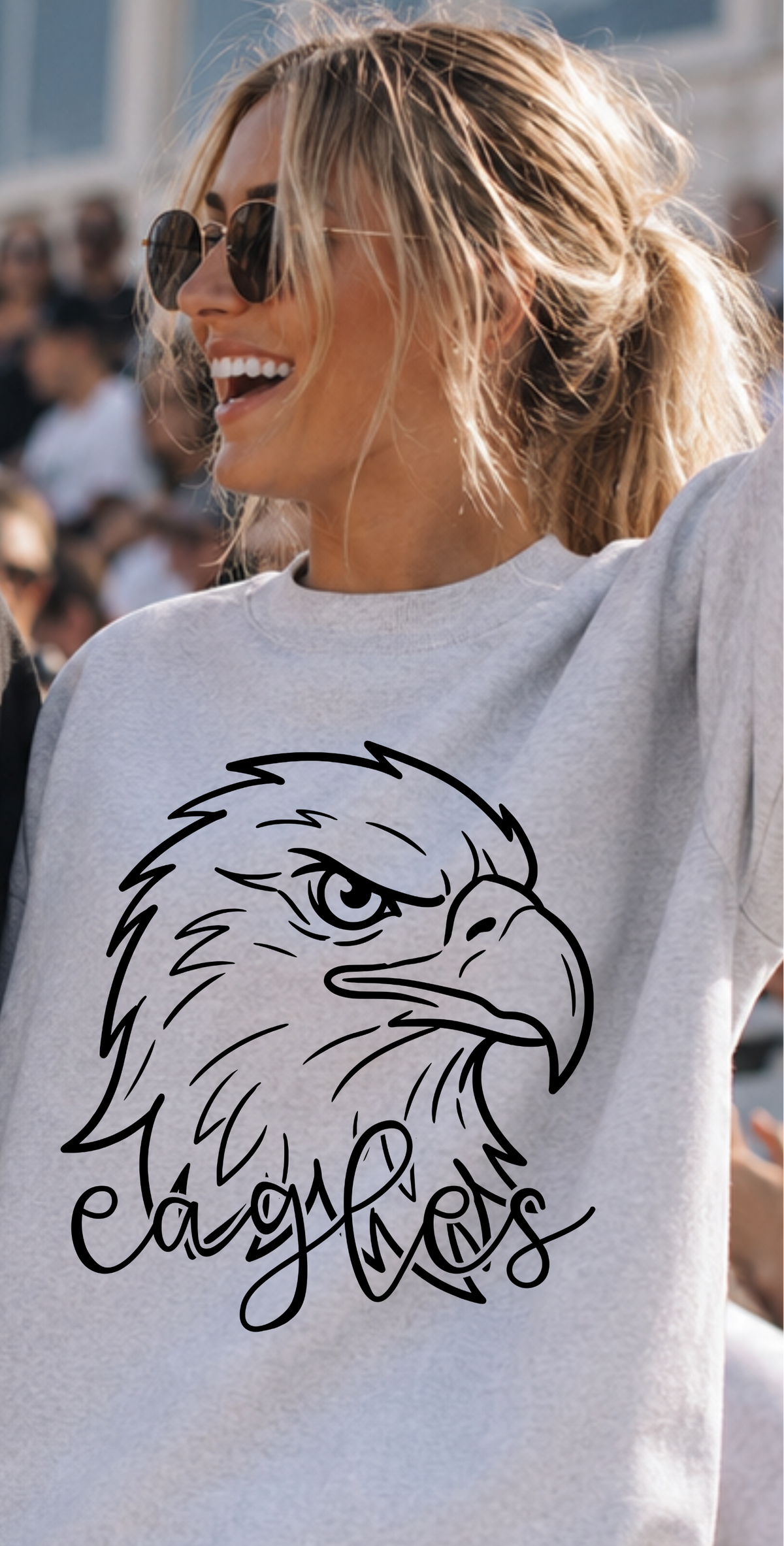 Eagles BLACK outline (PARKER) DTF Transfer
