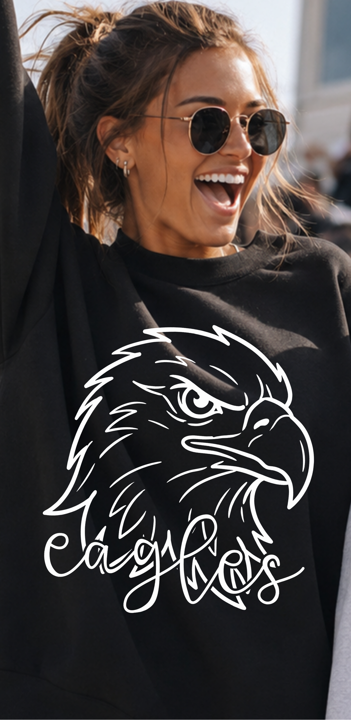 Eagles WHITE outline (PARKER) DTF Transfer