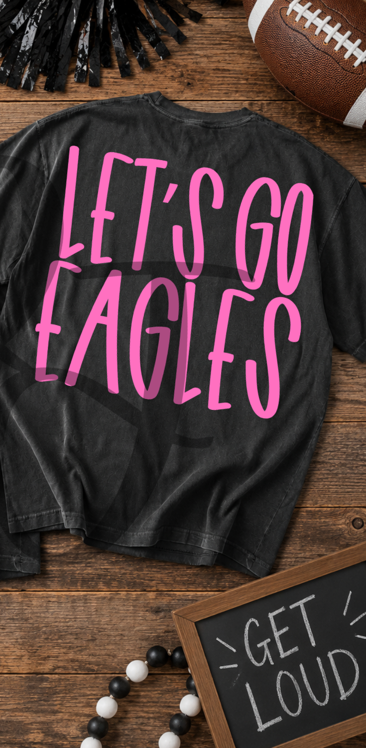 Lets go eagles- pink (Parker) DTF Transfer