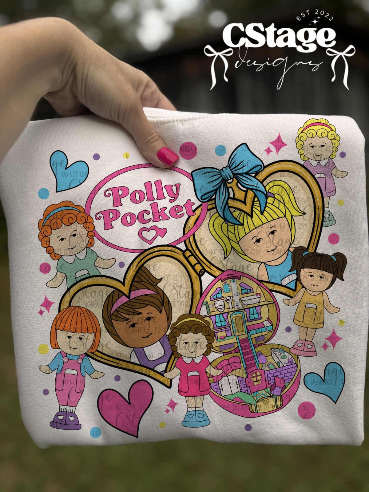 Polly dolls heart locket (Cstage) DTF Transfer