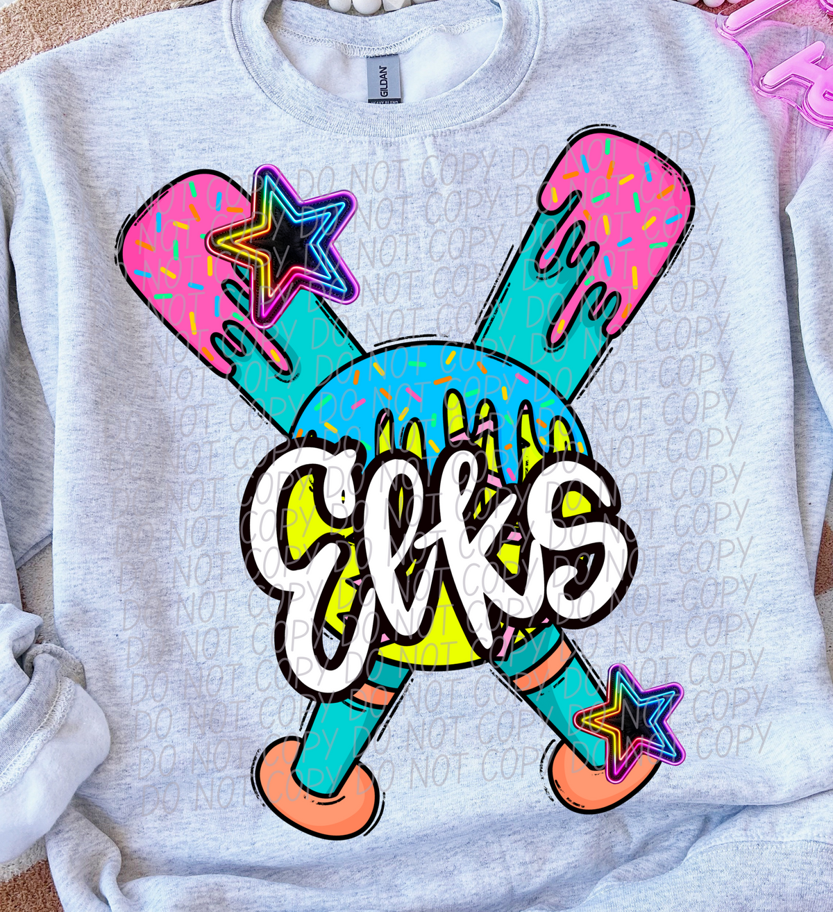 Dripping softball Elks (CITY) DTF transfer