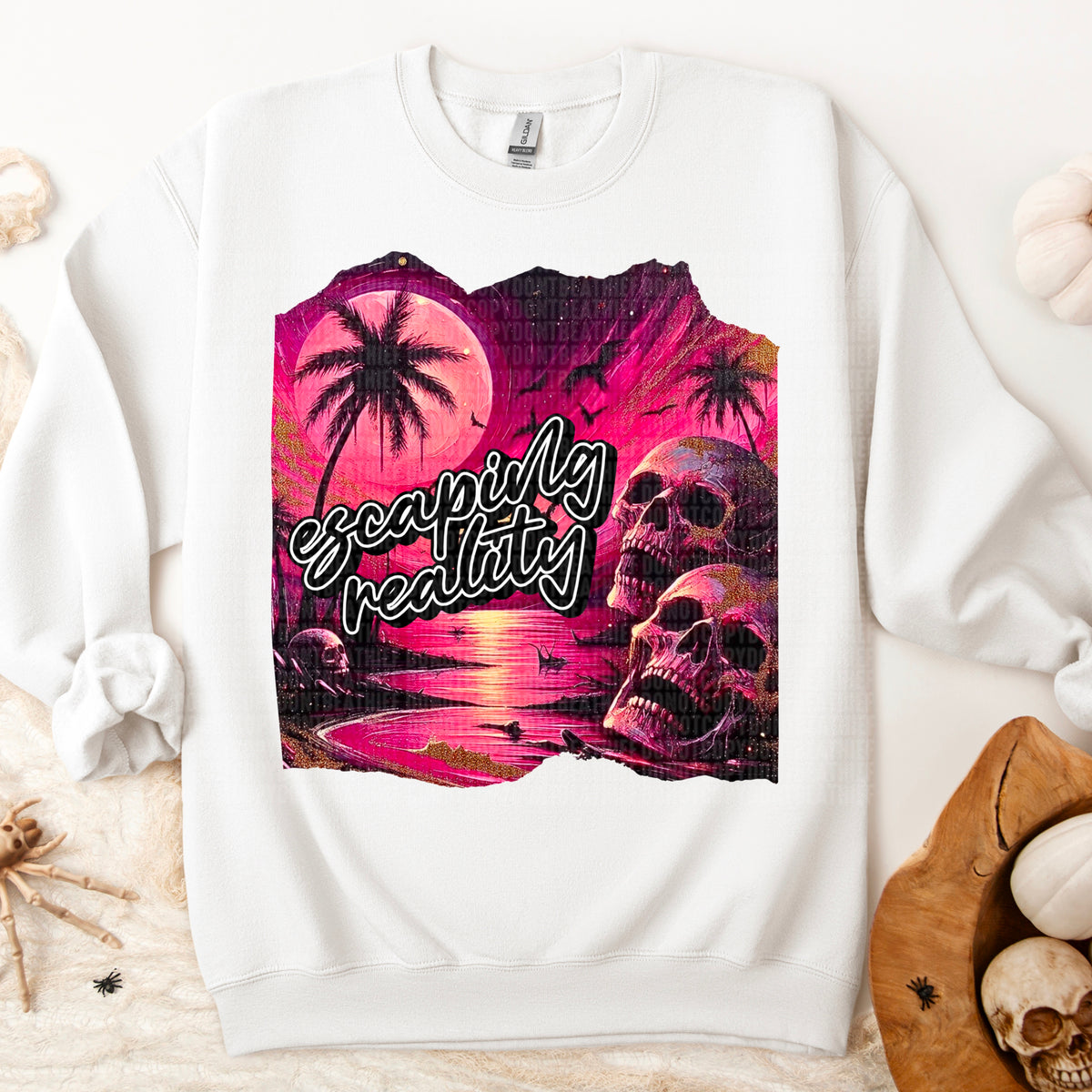 Escaping Reality Skulls 104504 DTF transfer