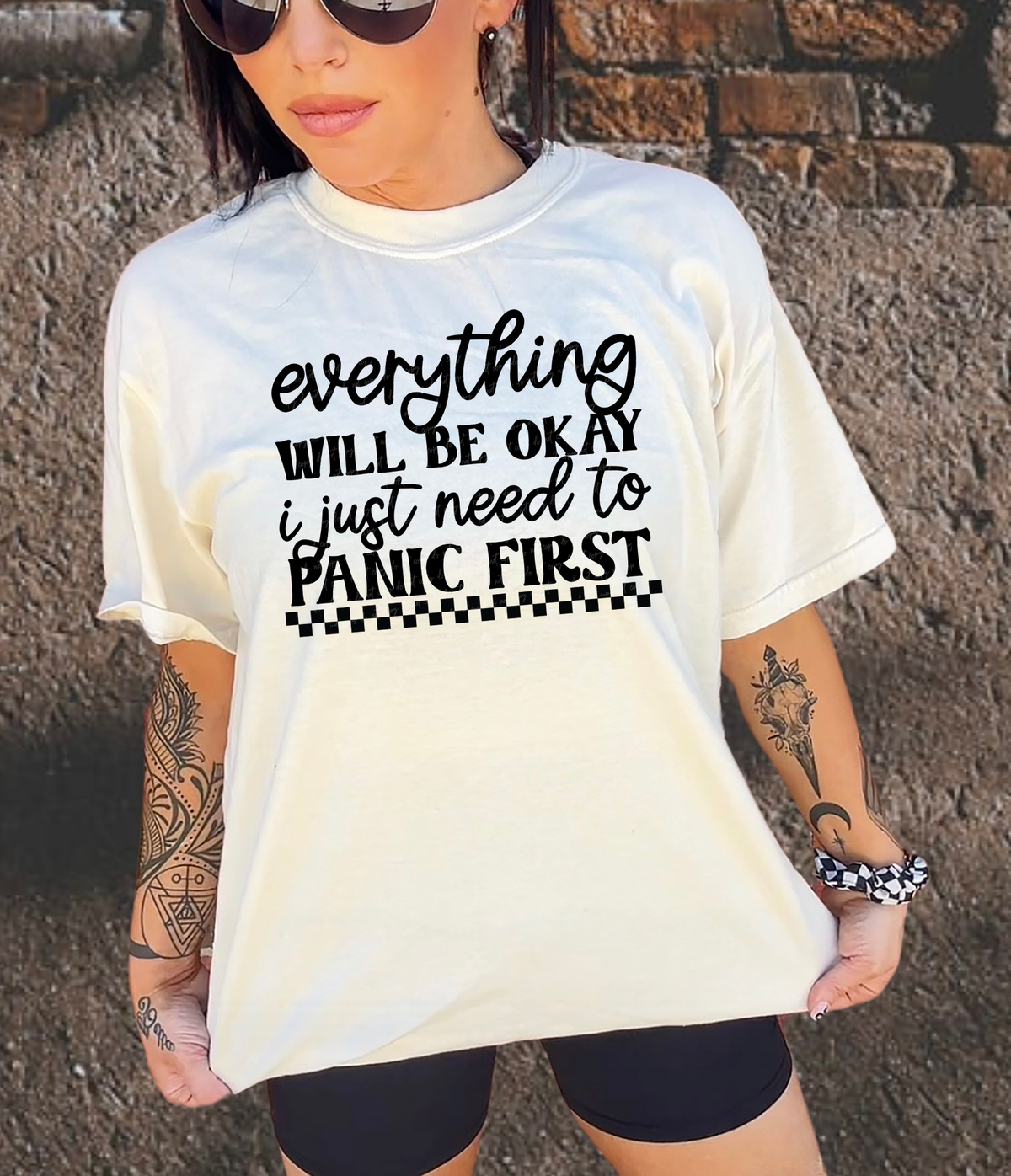 Everything Will Be Okay I Just Need To Panic First 74451 DTF Transfer