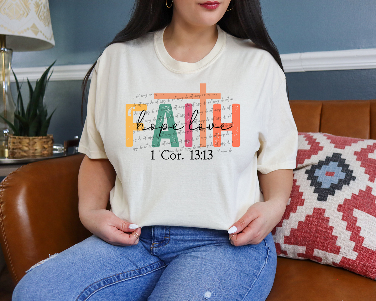 Faith Hope Love 1 Cor. 13:13 42327 DTF transfer
