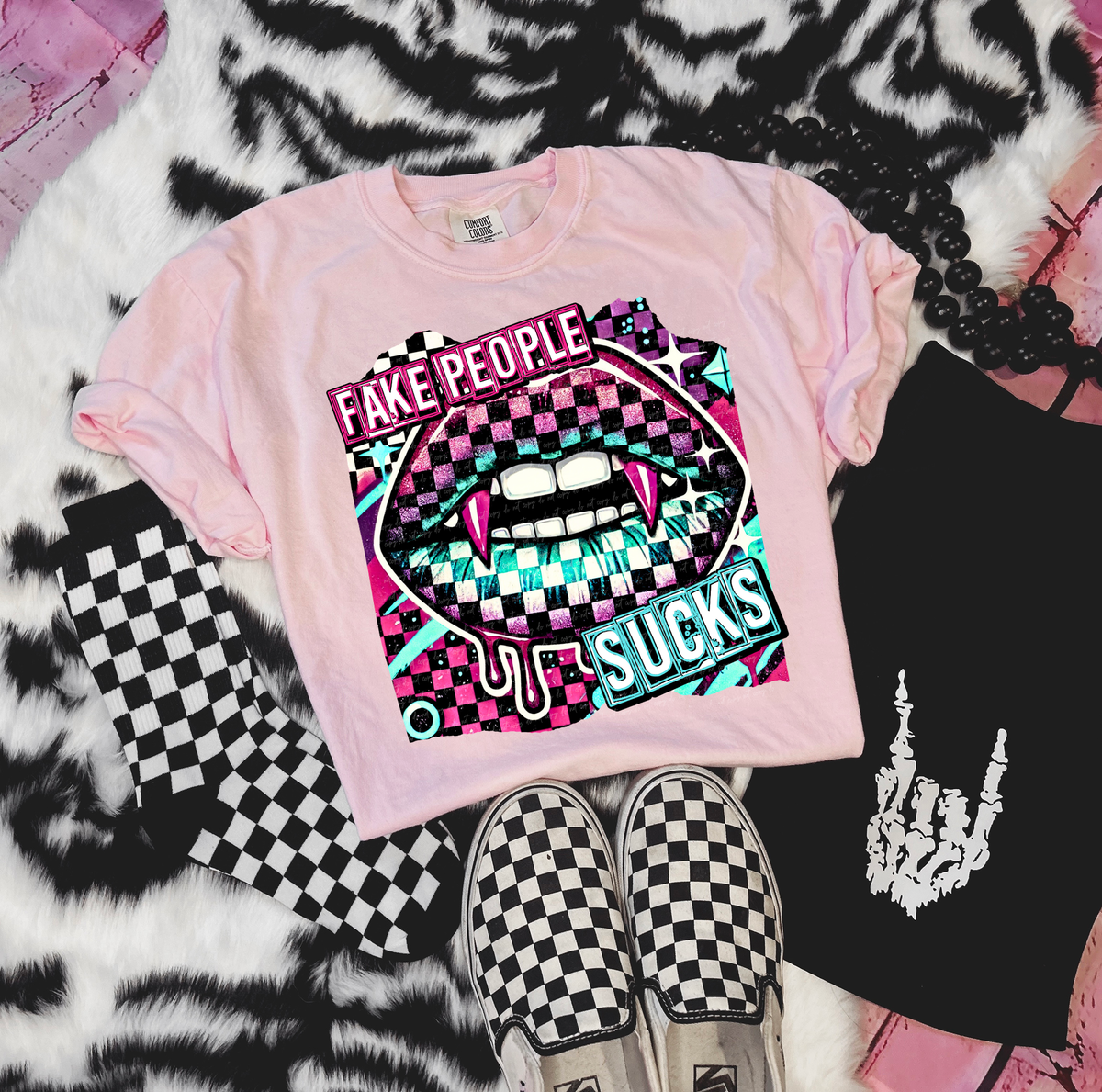 Fake People Sucks Fang 86001 DTF Transfer