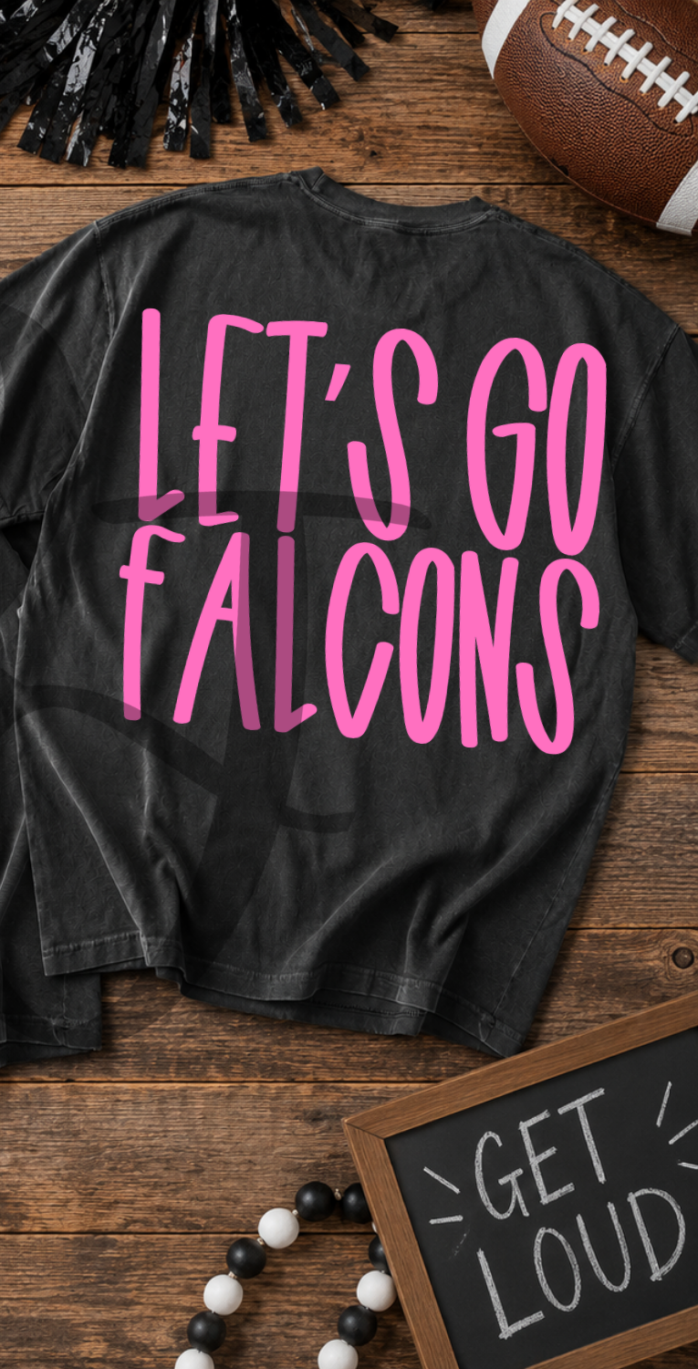 Lets go falcons- pink (Parker) DTF Transfer