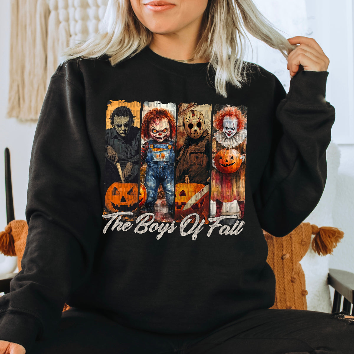 The boys of fall white font 68804 DTF transfer