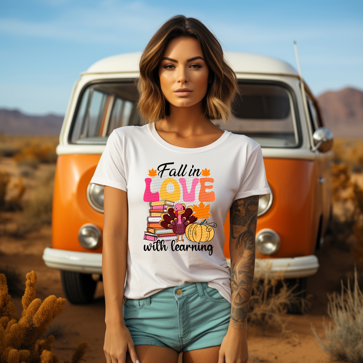 Fall In Love With Learning Books 42329 DTF transfer