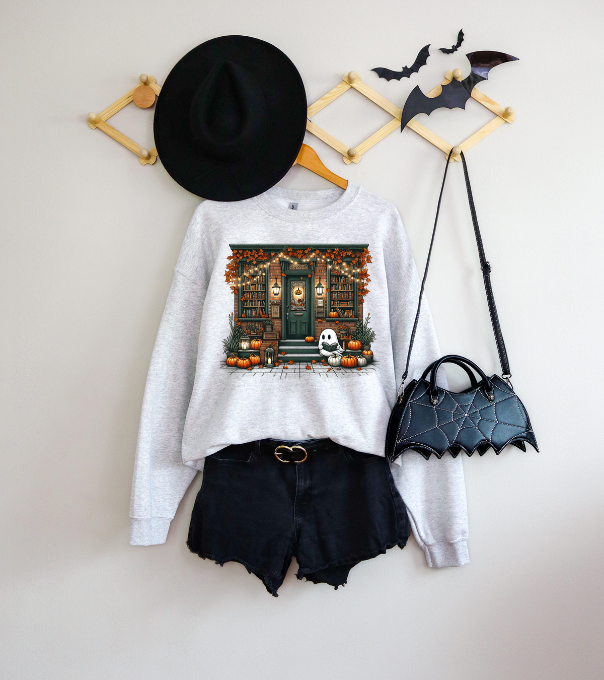 Fall Scene Ghost Side Bookshelf 108875 DTF transfer