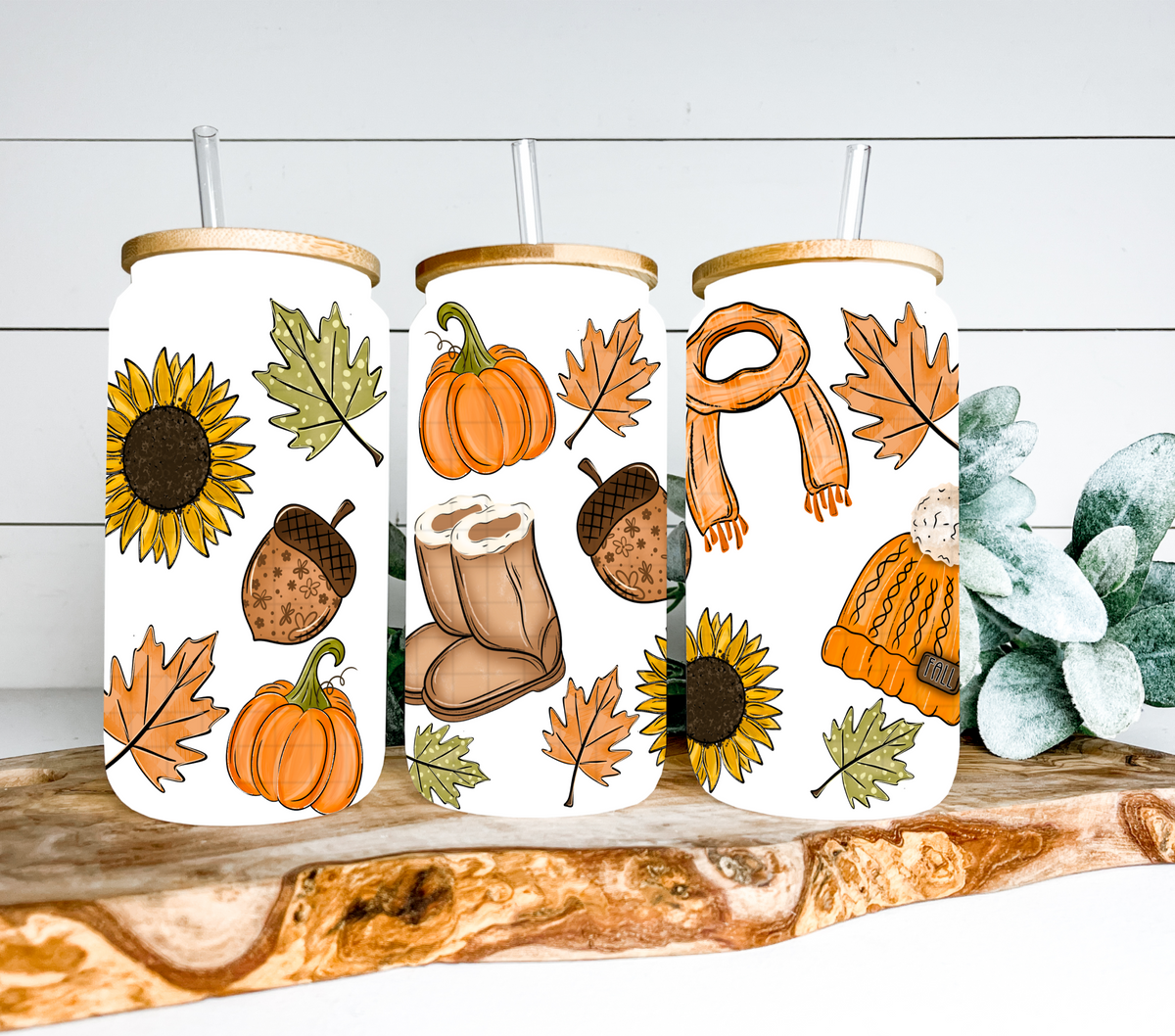Orange item fall collage (Linda) UV DTF WRAP