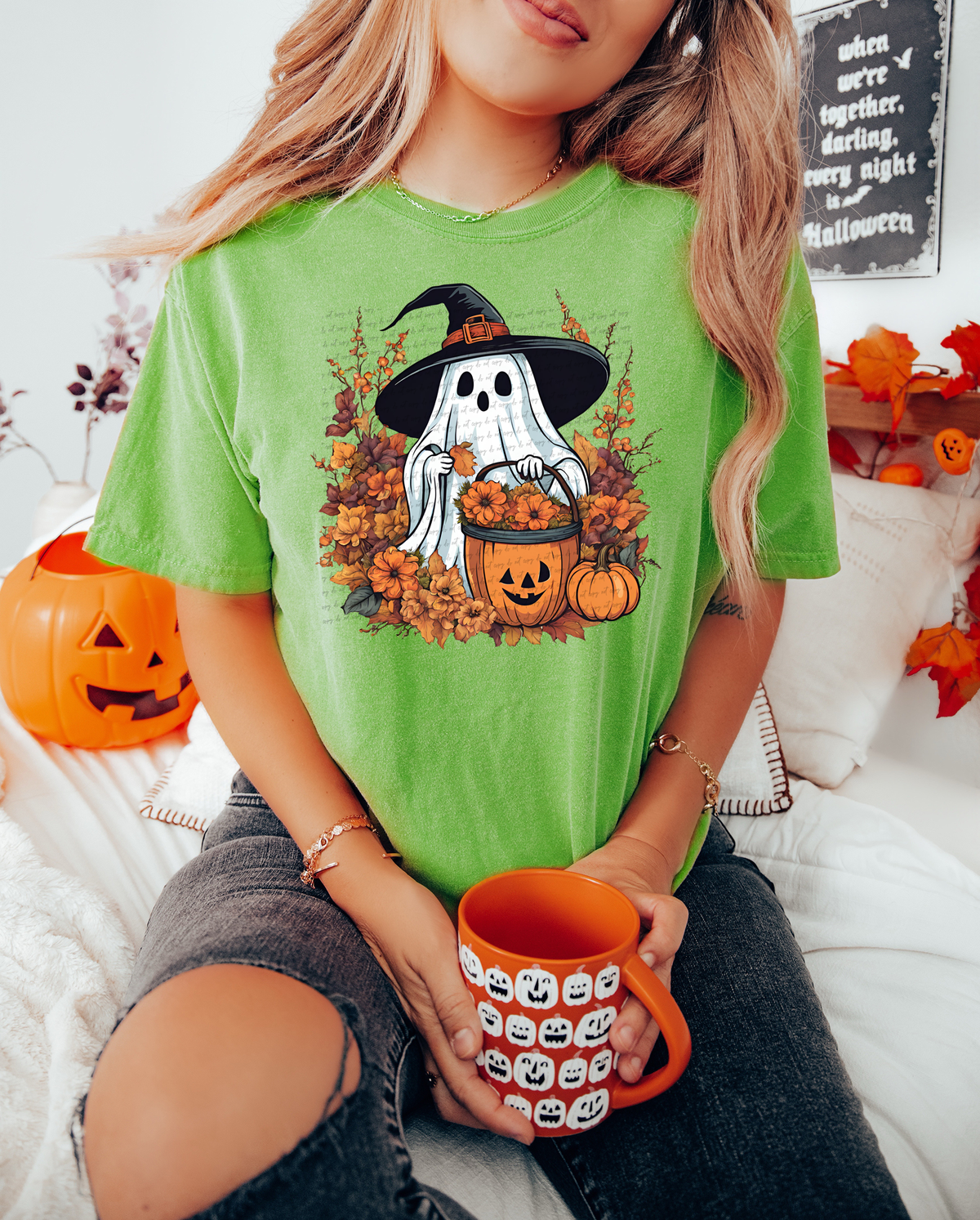 Fall Ghost Trick or Treat 54211 DTF transfer