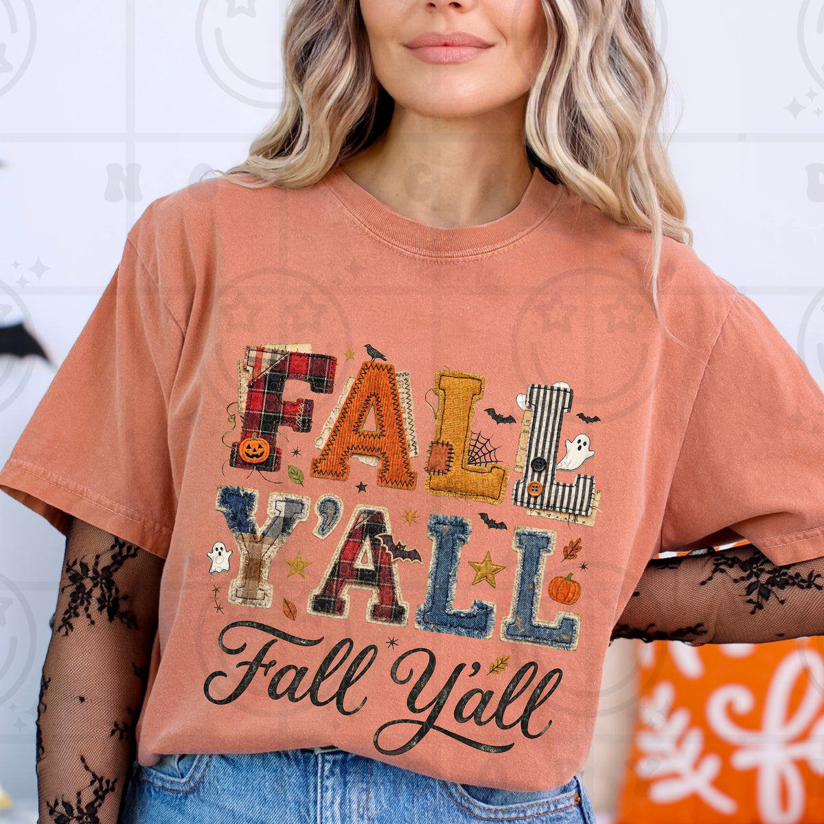 fall yall faux patchwork (hw) DTF transfer